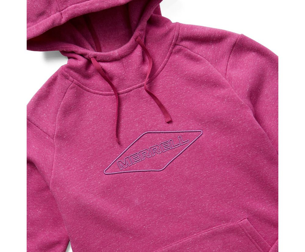 Merrell Bluse Dame - Diamond Wordmark Hoody - Lyserød - GWN521634